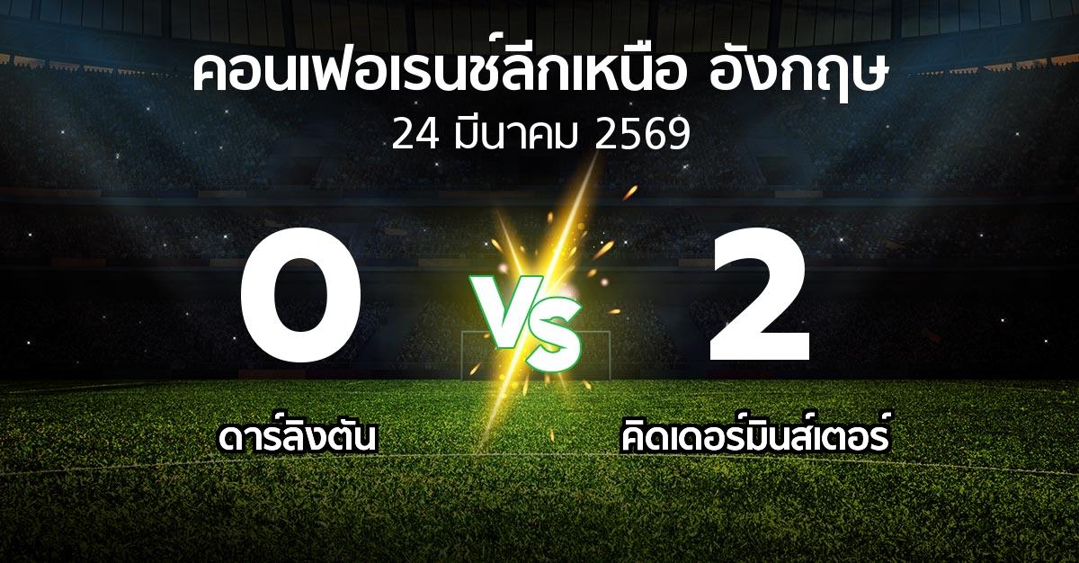 ผลบอล : ดาร์ลิงตัน vs คิดเดอร์มินส์เตอร์ (คอนเฟอเรนช์ลีกเหนืออังกฤษ 2025-2026)