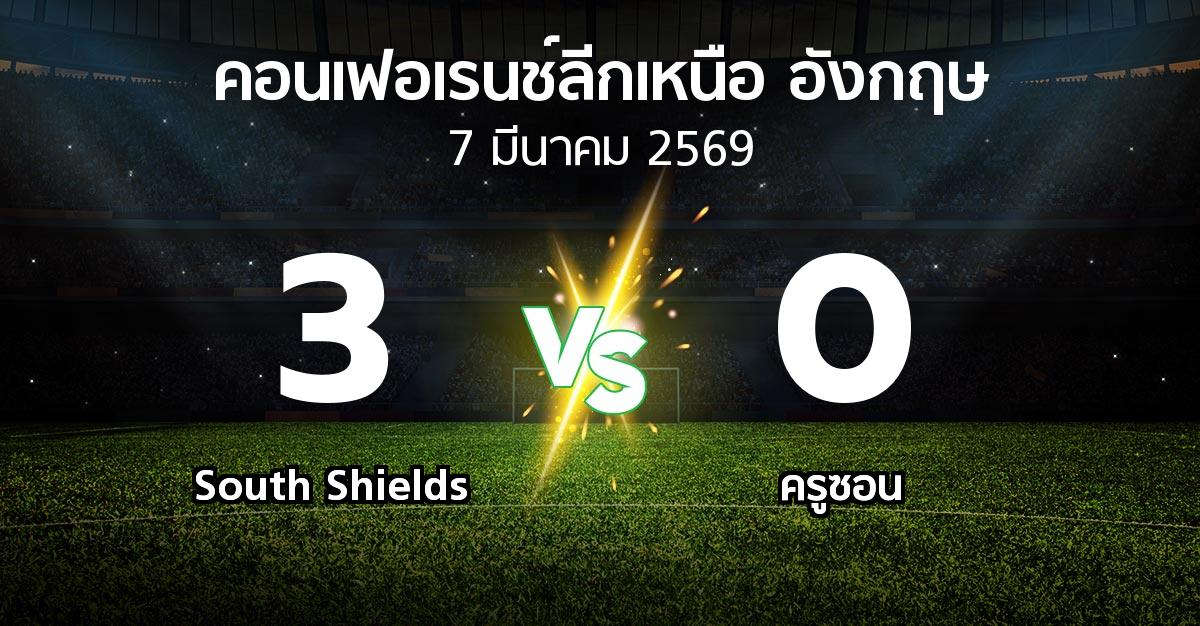ผลบอล : South Shields vs ครูซอน (คอนเฟอเรนช์ลีกเหนืออังกฤษ 2025-2026)