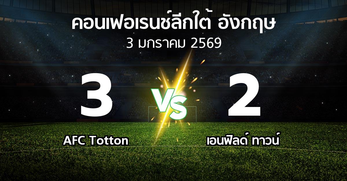 ผลบอล : AFC Totton vs เอนฟิลด์ ทาวน์ (คอนเฟอเรนช์ลีกใต้อังกฤษ 2025-2026)