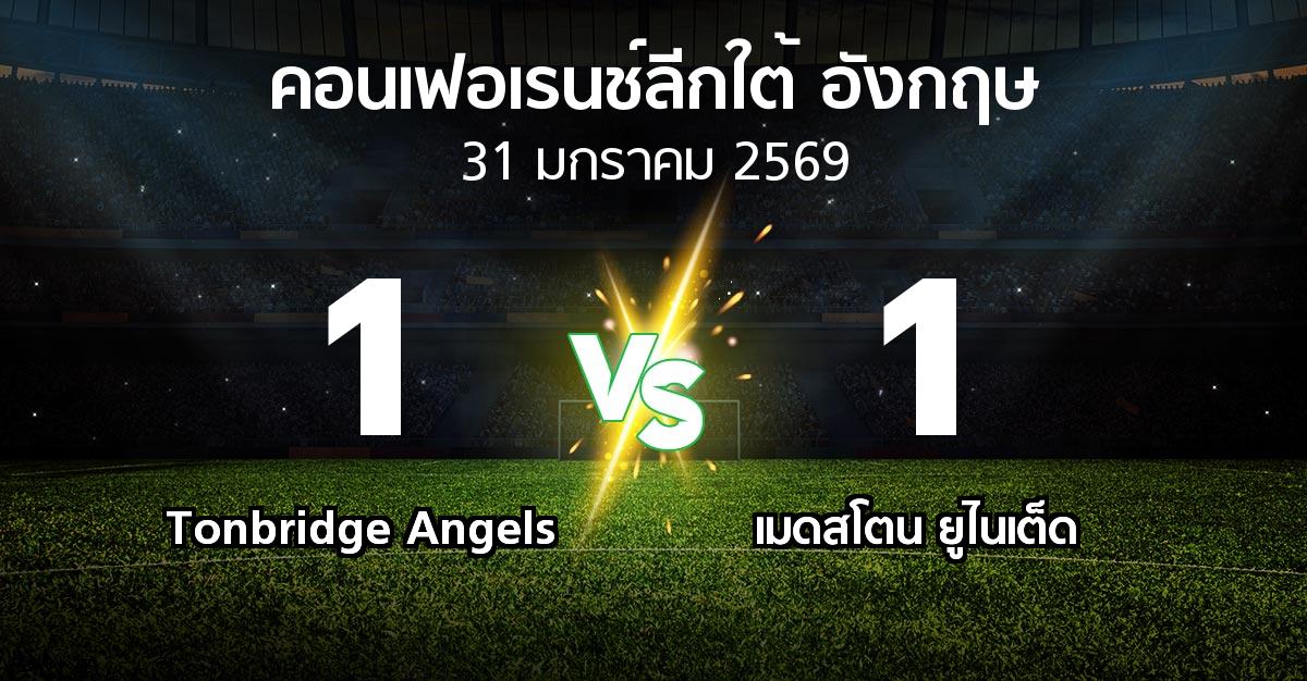 ผลบอล : Tonbridge Angels vs เมดสโตน ยูไนเต็ด (คอนเฟอเรนช์ลีกใต้อังกฤษ 2025-2026)