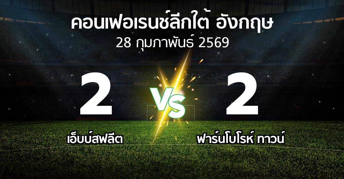 ผลบอล : เอ็บบ์สฟลีต vs ฟาร์นโบโรห์ ทาวน์ (คอนเฟอเรนช์ลีกใต้อังกฤษ 2025-2026)