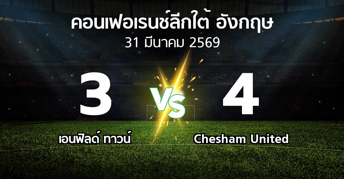ผลบอล : เอนฟิลด์ ทาวน์ vs Chesham United (คอนเฟอเรนช์ลีกใต้อังกฤษ 2025-2026)