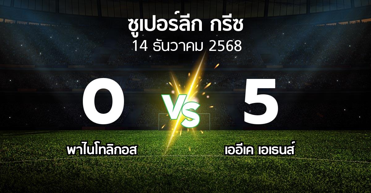 ผลบอล : พาไนโทลิกอส vs เออีเค เอเธนส์ (ซูเปอร์ลีก-กรีซ 2025-2026)
