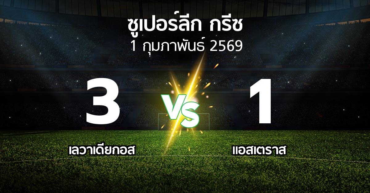 ผลบอล : เลวาเดียกอส vs แอสเตราส (ซูเปอร์ลีก-กรีซ 2025-2026)