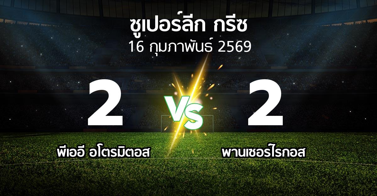 ผลบอล : พีเออี อโตรมิตอส vs Panser (ซูเปอร์ลีก-กรีซ 2025-2026)
