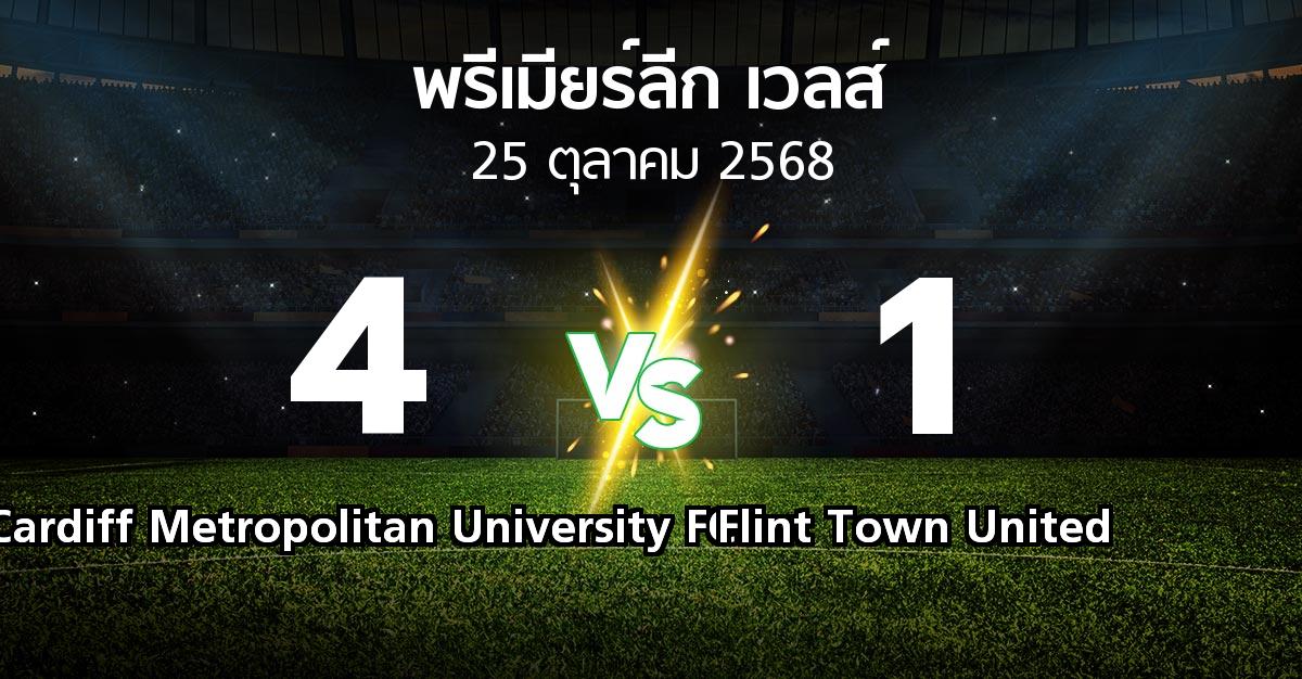ผลบอล : Cardiff Metropolitan University FC vs Flint Town United (พรีเมียร์ลีก-เวลส์ 2025-2026)