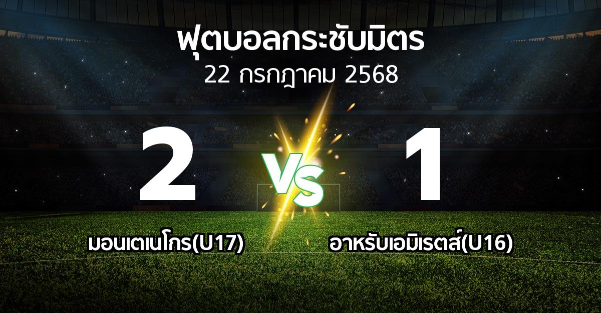 ผลบอล : มอนเตเนโกร(U17) vs อาหรับเอมิเรตส์(U16) (ฟุตบอลกระชับมิตร)