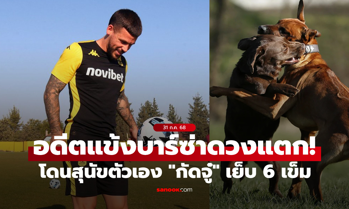 คาร์เลส เปเรซ อดีตแข้งบาร์เซโลนา เย็บ 6 เข็ม! หลังโดนสุนัขของตัวเองกัดจูจู้