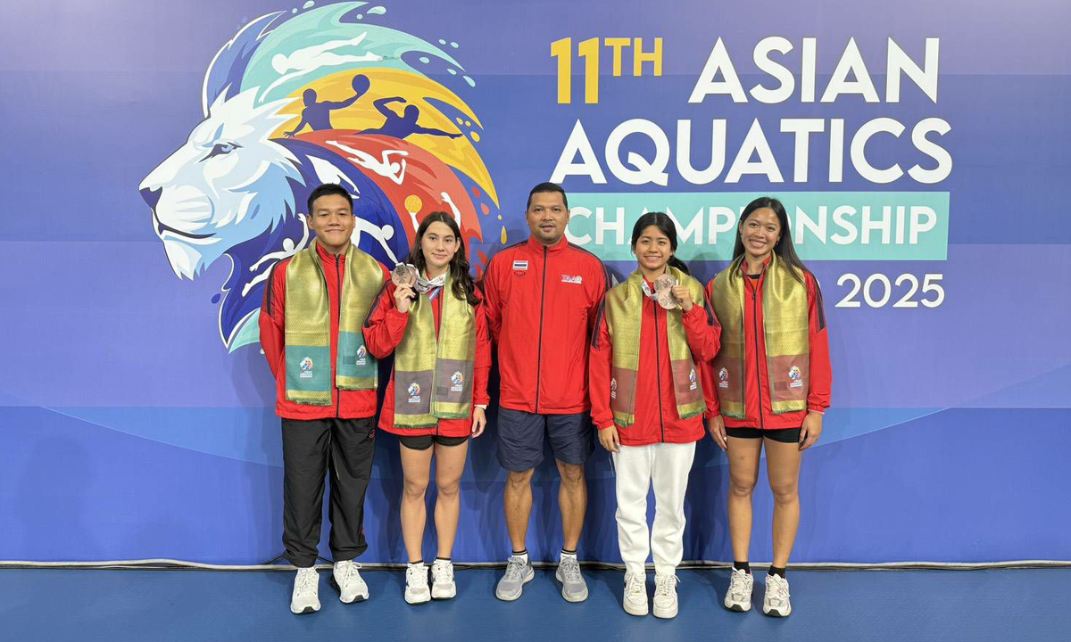 ชมรมว่ายน้ำสิงห์ ผงาดคว้า 5 เหรียญทองแดงในรอบ 13 ปีที่รอคอยในเวทีเอเชีย