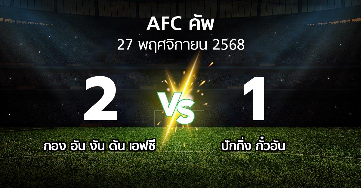ผลบอล : กอง อัน งัน ดัน เอฟซี vs ปักกิ่ง กั๋วอัน (เอเอฟซีคัพ 2025-2026)