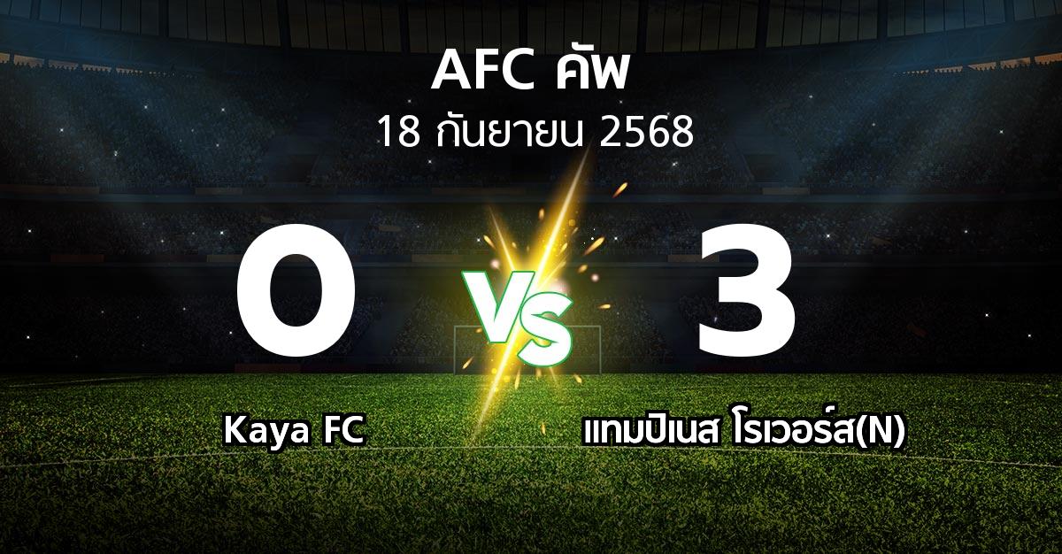 ผลบอล : Kaya FC vs แทมปิเนส โรเวอร์ส(N) (เอเอฟซีคัพ 2025-2026)