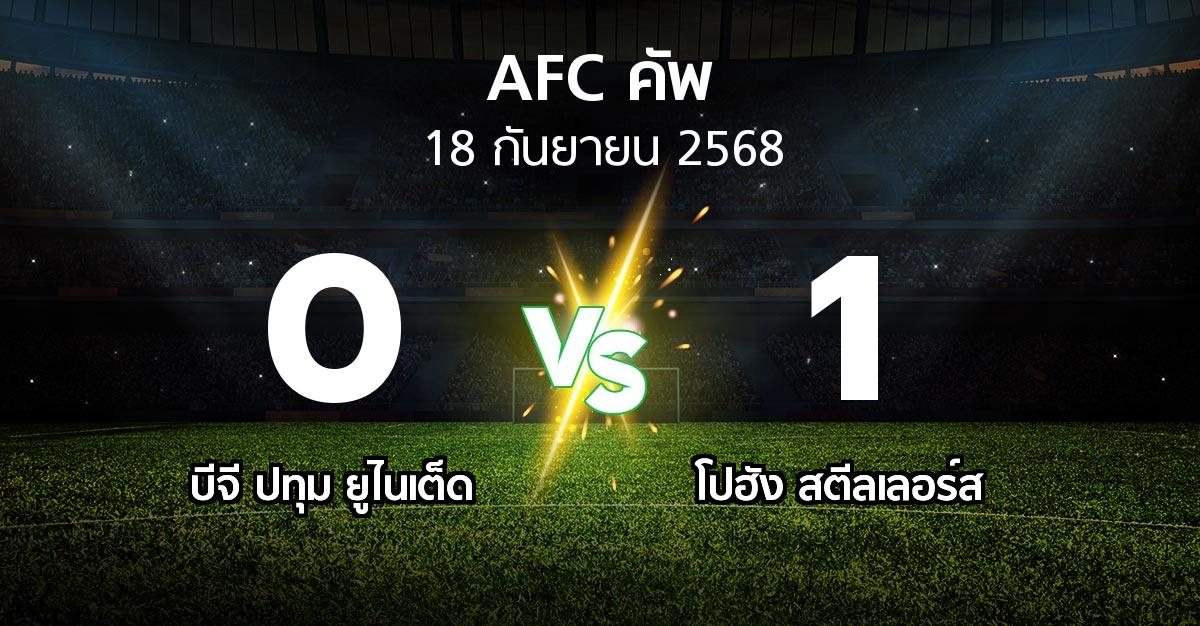 ผลบอล : บีจี ปทุม ยูไนเต็ด vs โปฮัง สตีลเลอร์ส (เอเอฟซีคัพ 2025-2026)