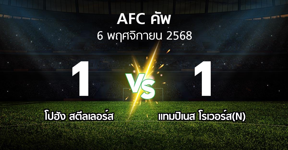 ผลบอล : โปฮัง สตีลเลอร์ส vs แทมปิเนส โรเวอร์ส(N) (เอเอฟซีคัพ 2025-2026)