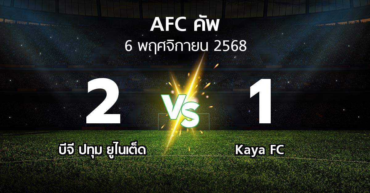 ผลบอล : บีจี ปทุม ยูไนเต็ด vs Kaya FC (เอเอฟซีคัพ 2025-2026)