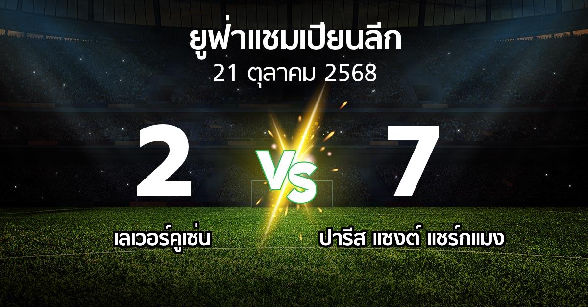 ผลบอล : เลเวอร์คูเซ่น vs เปแอสเช (ยูฟ่า แชมเปียนส์ลีก 2025-2026)