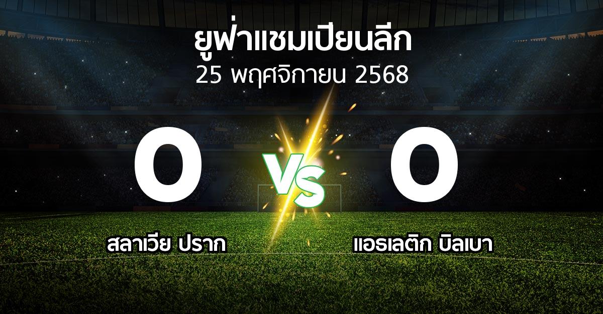 ผลบอล : สลาเวีย ปราก vs แอธ. บิลเบา (ยูฟ่า แชมเปียนส์ลีก 2025-2026)
