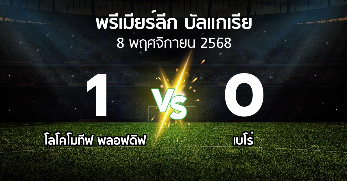 ผลบอล : โลโคโมทีฟ พลอฟดิฟ vs เบโร่ (พรีเมียร์ลีก-บัลแกเรีย 2025-2026)