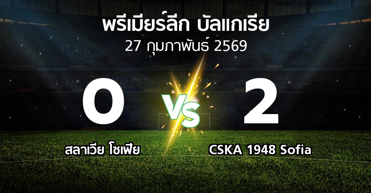 ผลบอล : สลาเวีย โซเฟีย vs CSKA 1948 Sofia (พรีเมียร์ลีก-บัลแกเรีย 2025-2026)