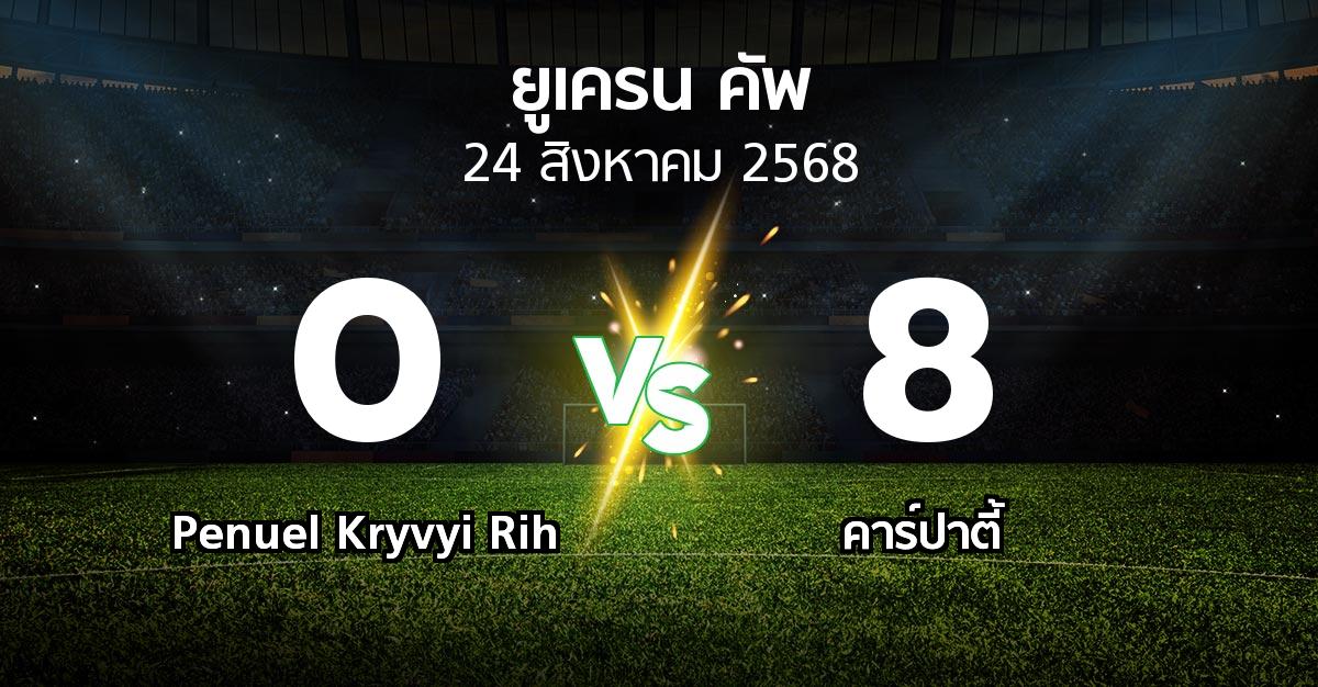 ผลบอล : Penuel Kryvyi Rih vs คาร์ปาตี้ (ยูเครน-คัพ 2025-2026)