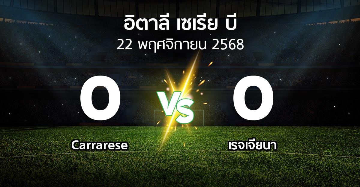 ผลบอล : Carrarese vs เรจเจียนา (อิตาลี-เซเรีย-บี 2025-2026)