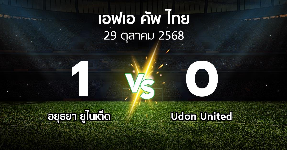 ผลบอล : อยุธยา ยูไนเต็ด vs Udon United (ไทยเอฟเอคัพ 2025-2026)