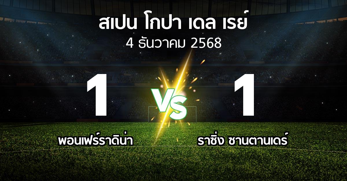 ผลบอล : พอนเฟร์ราดิน่า vs ราซิ่ง ซานตานเดร์ (สเปน-โกปาเดลเรย์ 2025-2026)
