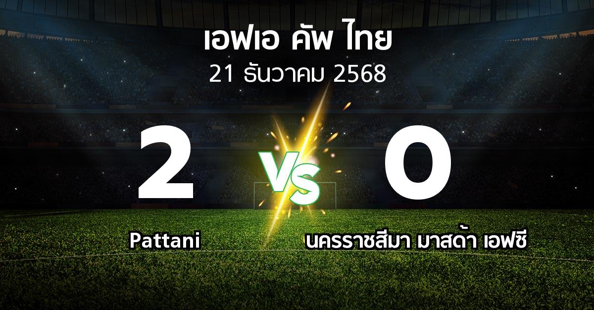 ผลบอล : Pattani vs นครราชสีมา มาสด้า เอฟซี (ไทยเอฟเอคัพ 2025-2026)