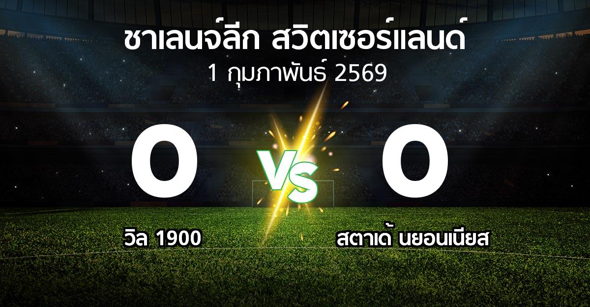 ผลบอล : วิล 1900 vs สตาเด้ นยอนเนียส (ชาเลนจ์-ลีก-สวิตเซอร์แลนด์ 2025-2026)