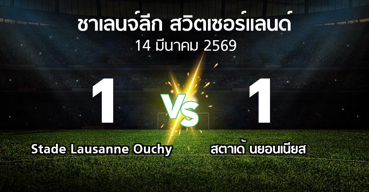ผลบอล : Stade Lausanne Ouchy vs สตาเด้ นยอนเนียส (ชาเลนจ์-ลีก-สวิตเซอร์แลนด์ 2025-2026)