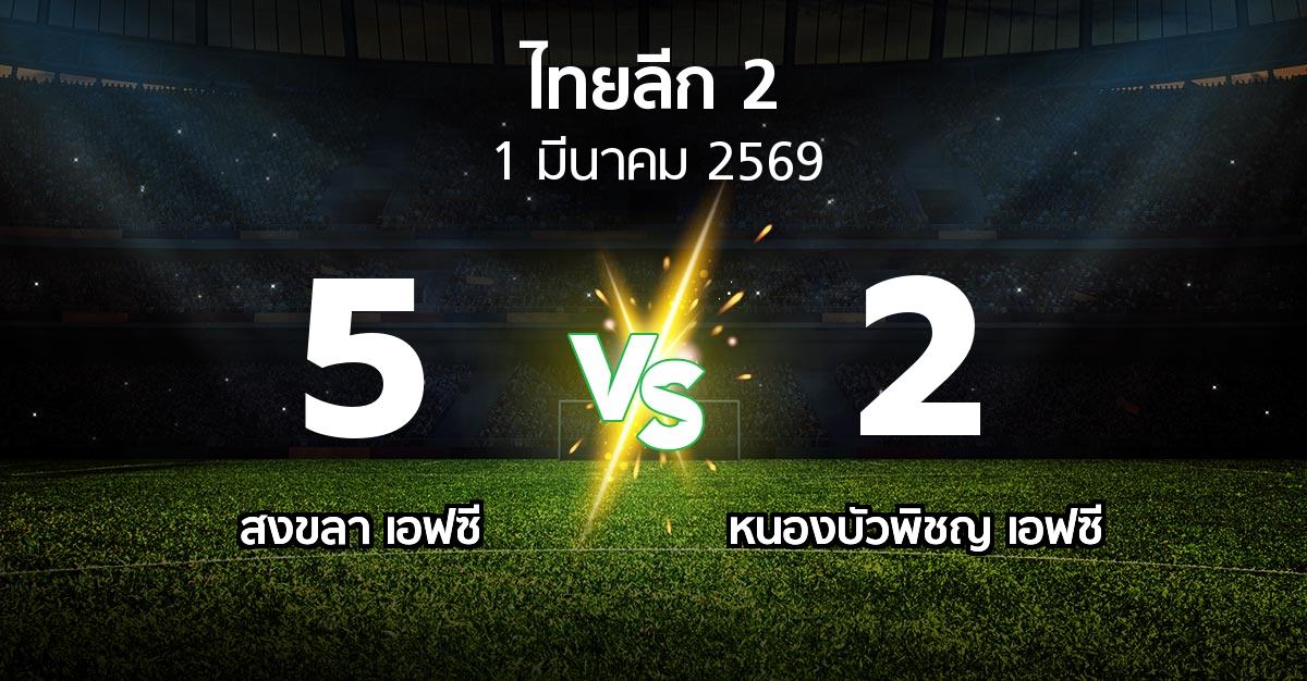 ผลบอล : สงขลา เอฟซี vs หนองบัวพิชญ เอฟซี (ไทยลีก 2 2025-2026)
