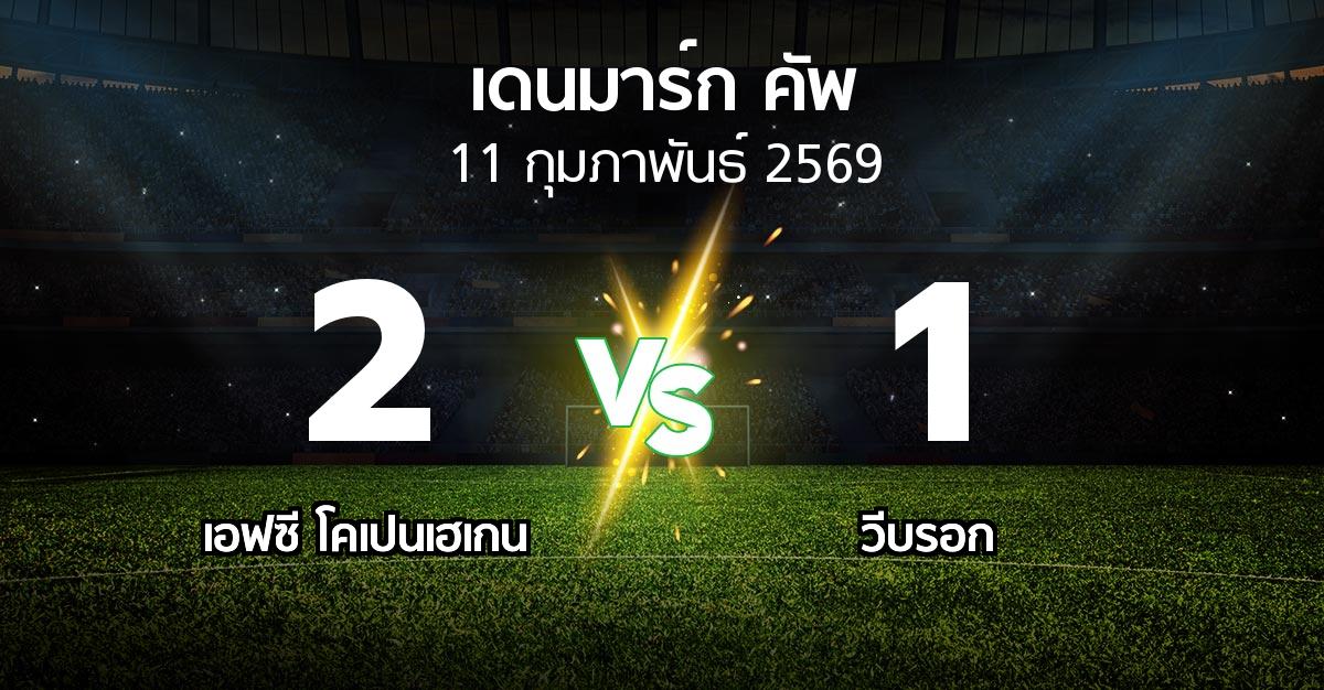 ผลบอล : โคเปนเฮเกน vs วีบรอก (เดนมาร์ก-คัพ 2025-2026)