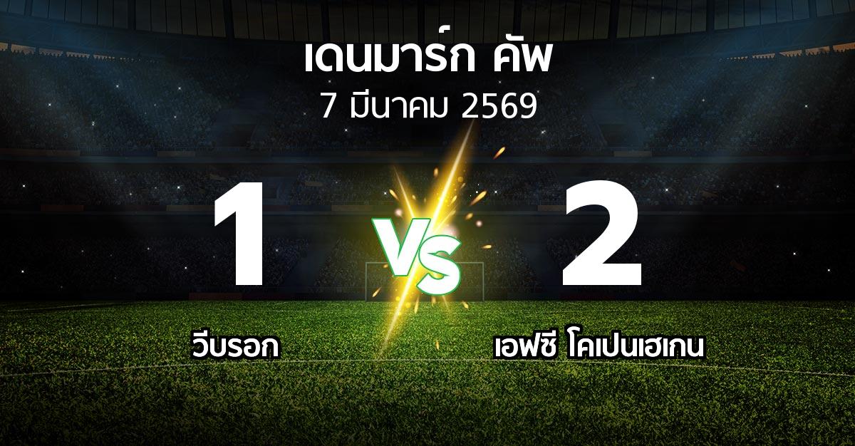 ผลบอล : วีบรอก vs โคเปนเฮเกน (เดนมาร์ก-คัพ 2025-2026)