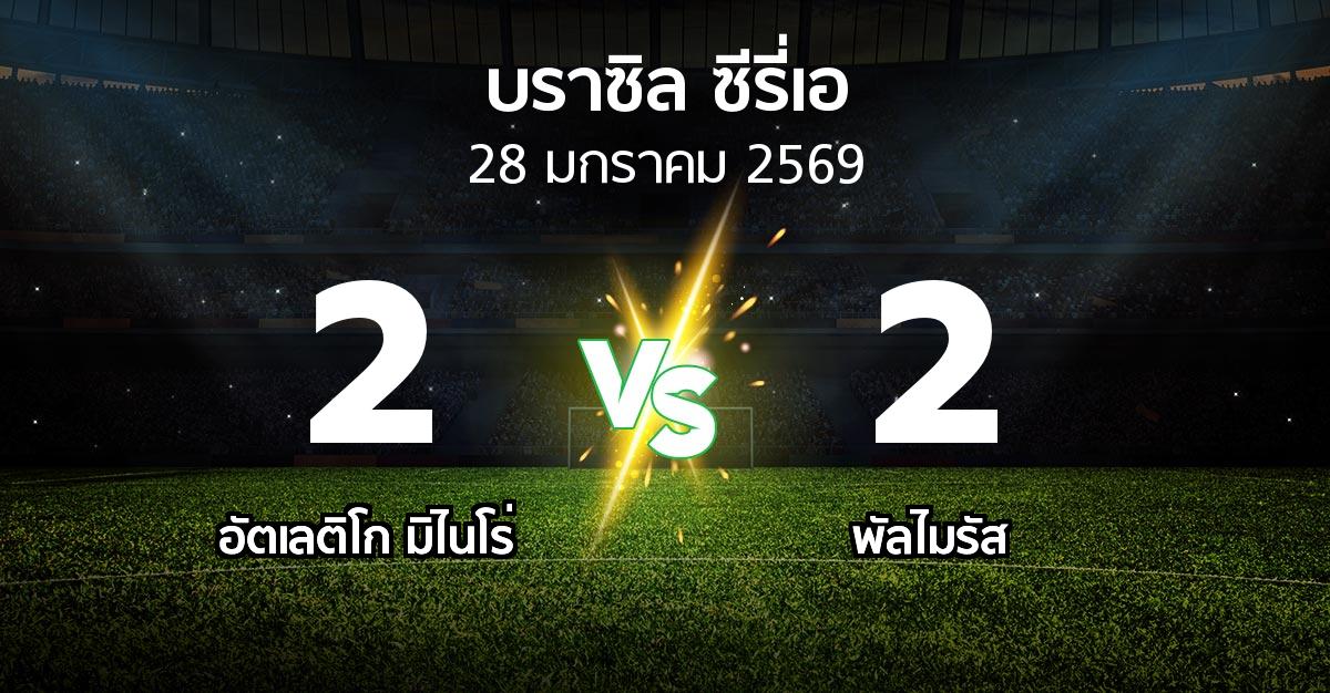 ผลบอล : อัตเลติโก มิไนโร่ vs พัลไมรัส (บราซิล-ซีรี่เอ 2026)