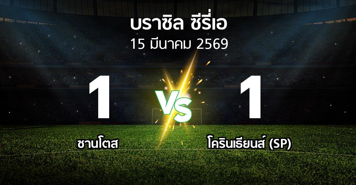 ผลบอล : ซานโตส vs โครินเธียนส์ (SP) (บราซิล-ซีรี่เอ 2026)