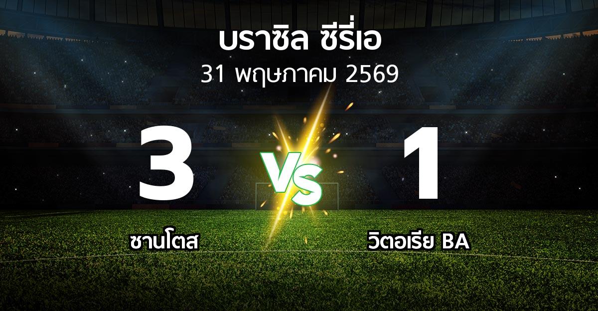 ผลบอล : ซานโตส vs วิตอเรีย BA (บราซิล-ซีรี่เอ 2026)