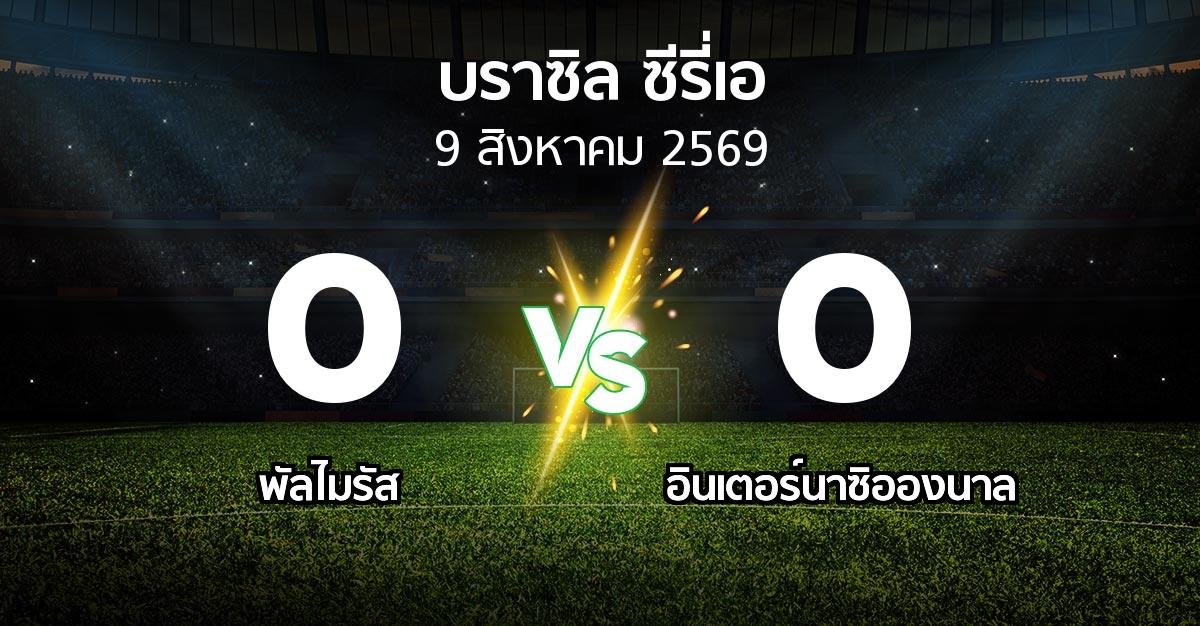 ผลบอล : พัลไมรัส vs อินเตอร์นาซิอองนาล (บราซิล-ซีรี่เอ 2026)