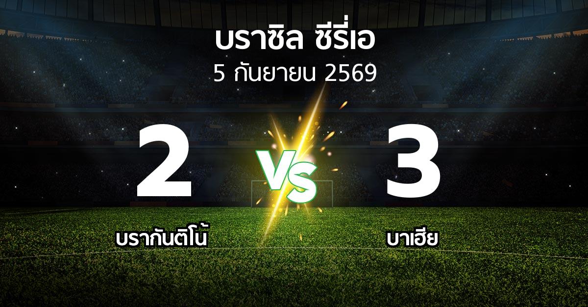 ผลบอล : บรากันติโน้ vs บาเฮีย (บราซิล-ซีรี่เอ 2026)