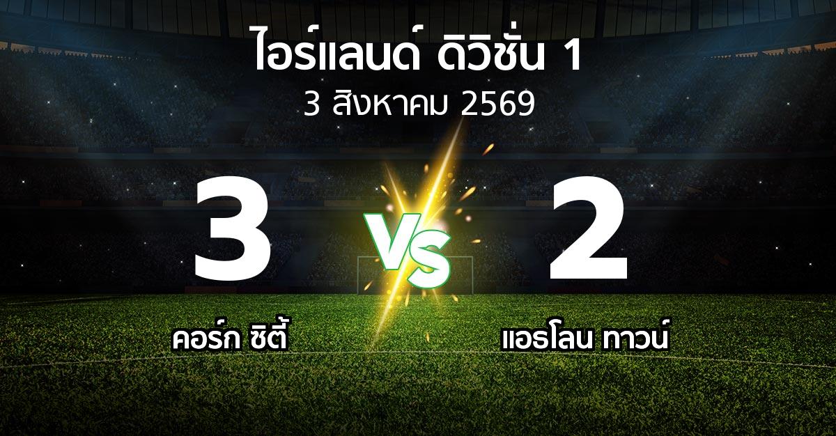 ผลบอล : คอร์ก ซิตี้ vs แอธโลน ทาวน์ (ไอร์แลนด์-ดิวิชั่น-1 2026)