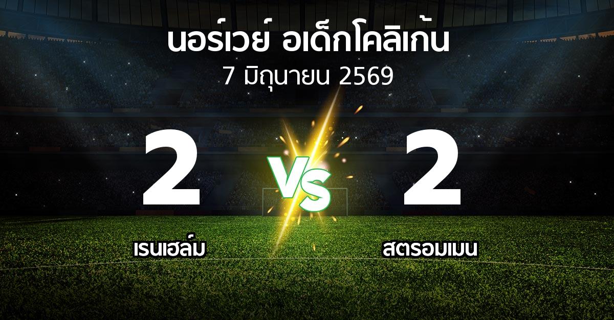 ผลบอล : เรนเฮล์ม vs สตรอมเมน (นอร์เวย์-อเด็กโคลิเก้น 2026)