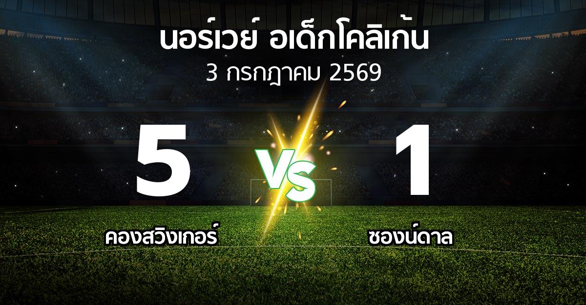 ผลบอล : คองสวิงเกอร์ vs ซองน์ดาล (นอร์เวย์-อเด็กโคลิเก้น 2026)