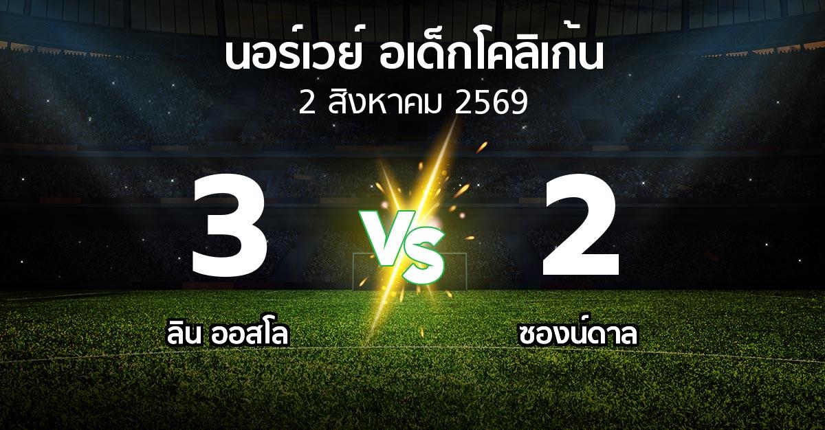 ผลบอล : ลิน ออสโล vs ซองน์ดาล (นอร์เวย์-อเด็กโคลิเก้น 2026)