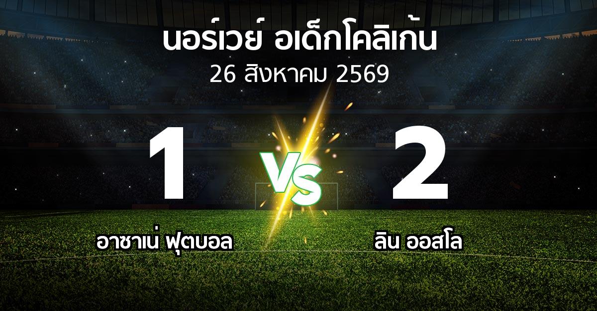 ผลบอล : อาซาเน่ ฟุตบอล vs ลิน ออสโล (นอร์เวย์-อเด็กโคลิเก้น 2026)