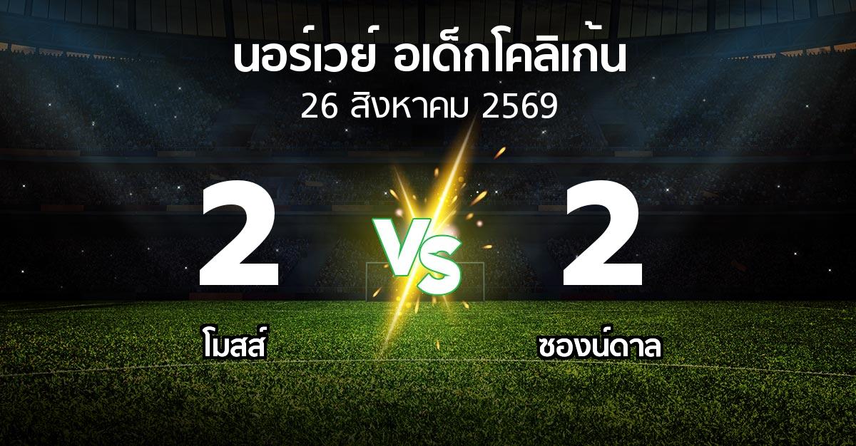 ผลบอล : โมสส์ vs ซองน์ดาล (นอร์เวย์-อเด็กโคลิเก้น 2026)