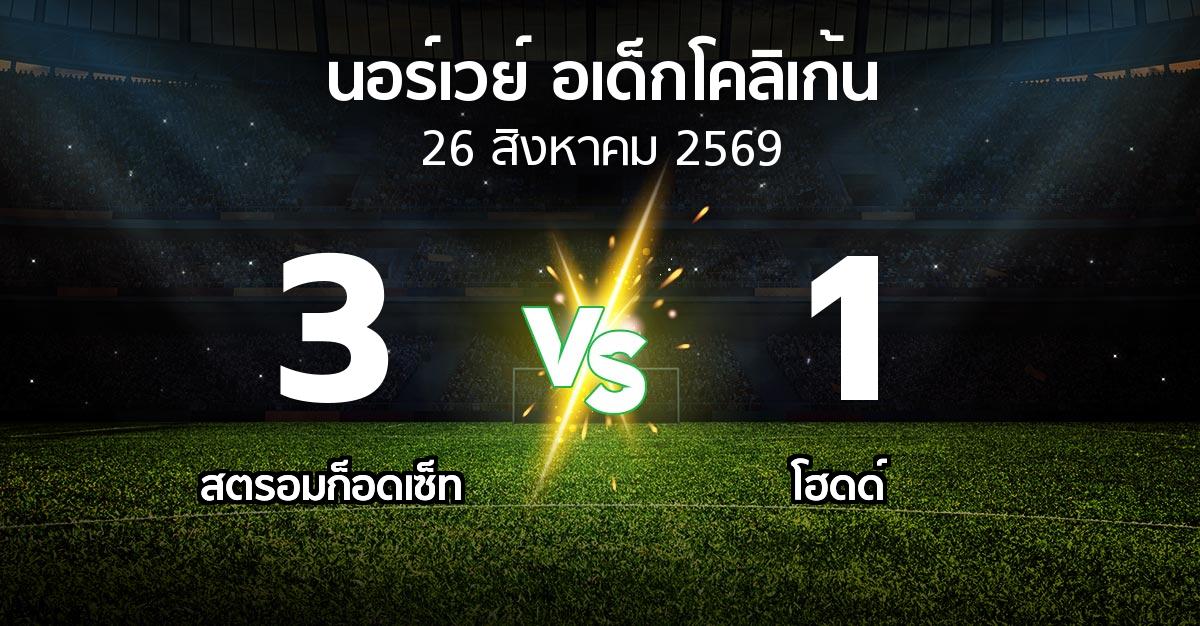 ผลบอล : สตรอมก็อดเซ็ท vs โฮดด์ (นอร์เวย์-อเด็กโคลิเก้น 2026)