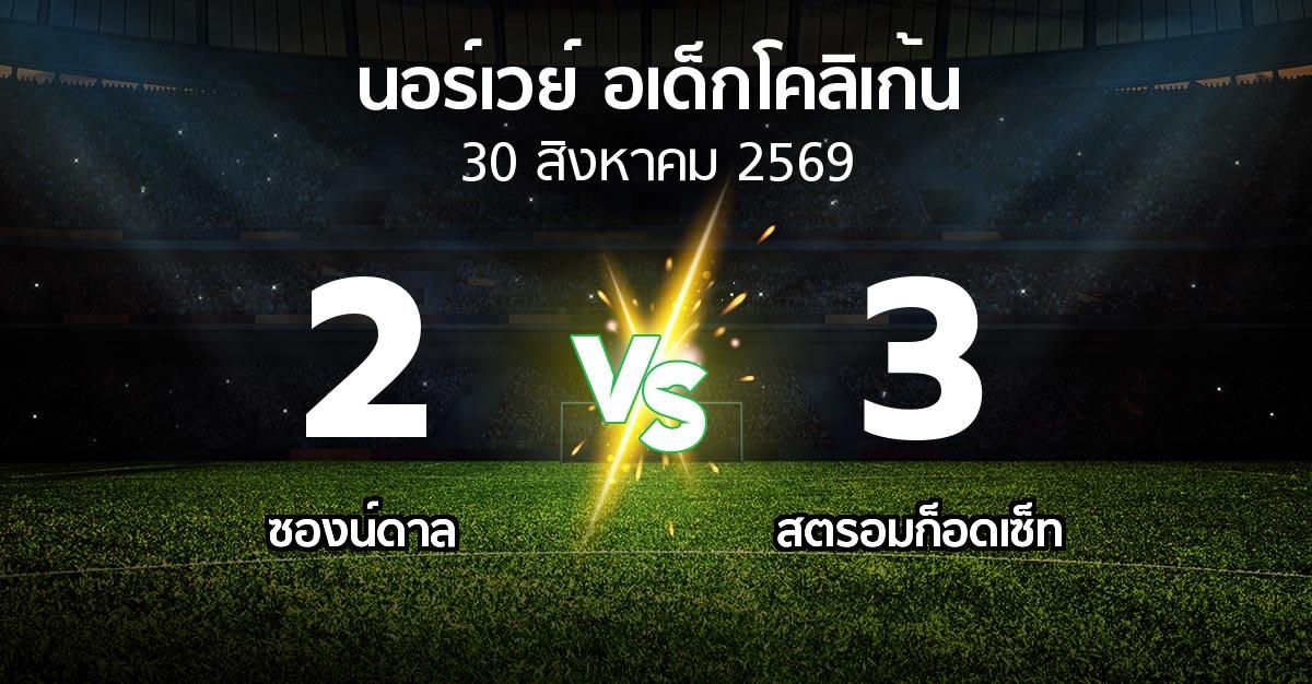 ผลบอล : ซองน์ดาล vs สตรอมก็อดเซ็ท (นอร์เวย์-อเด็กโคลิเก้น 2026)