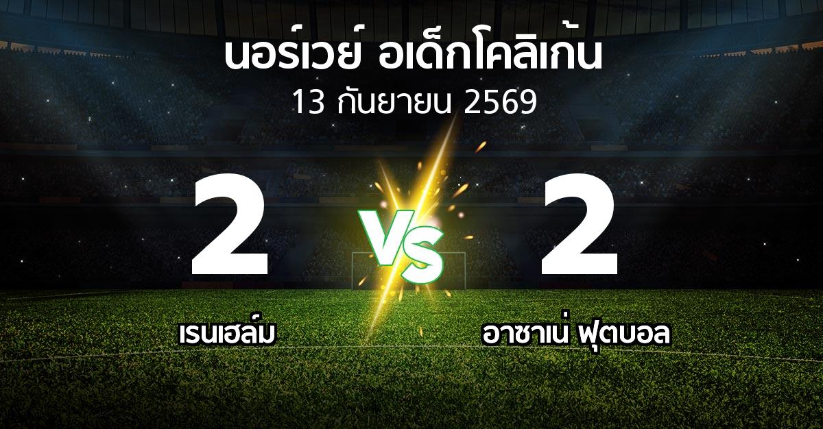 ผลบอล : เรนเฮล์ม vs อาซาเน่ ฟุตบอล (นอร์เวย์-อเด็กโคลิเก้น 2026)