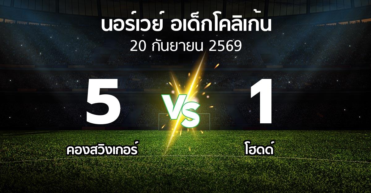 ผลบอล : คองสวิงเกอร์ vs โฮดด์ (นอร์เวย์-อเด็กโคลิเก้น 2026)