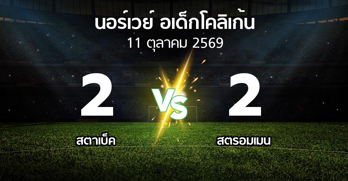 ผลบอล : สตาเบ็ค vs สตรอมเมน (นอร์เวย์-อเด็กโคลิเก้น 2026)