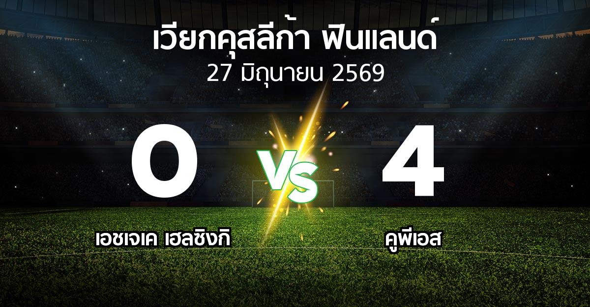 ผลบอล : เอชเจเค   vs คูพีเอส (เวียกคุสลีก้า-ฟินแลนด์ 2026)