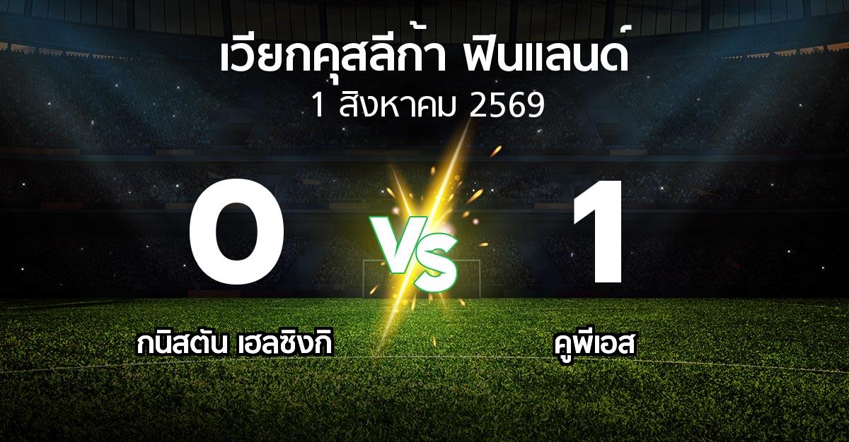 ผลบอล : กนิสตัน เฮลซิงกิ vs คูพีเอส (เวียกคุสลีก้า-ฟินแลนด์ 2026)